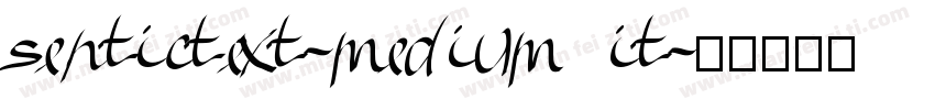 sentictext-medium it字体转换
